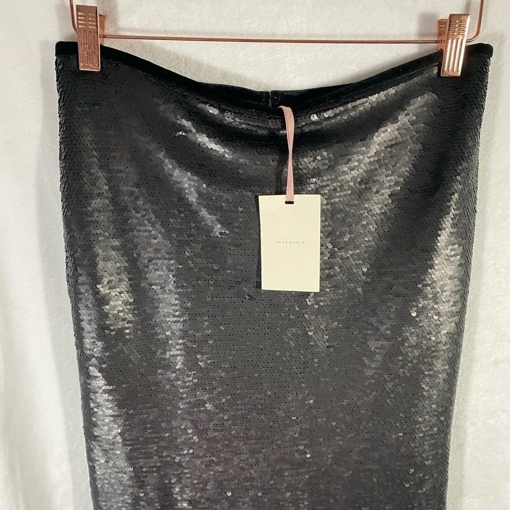 Alex Marie black sequin rouge romance Portia skirt size 4